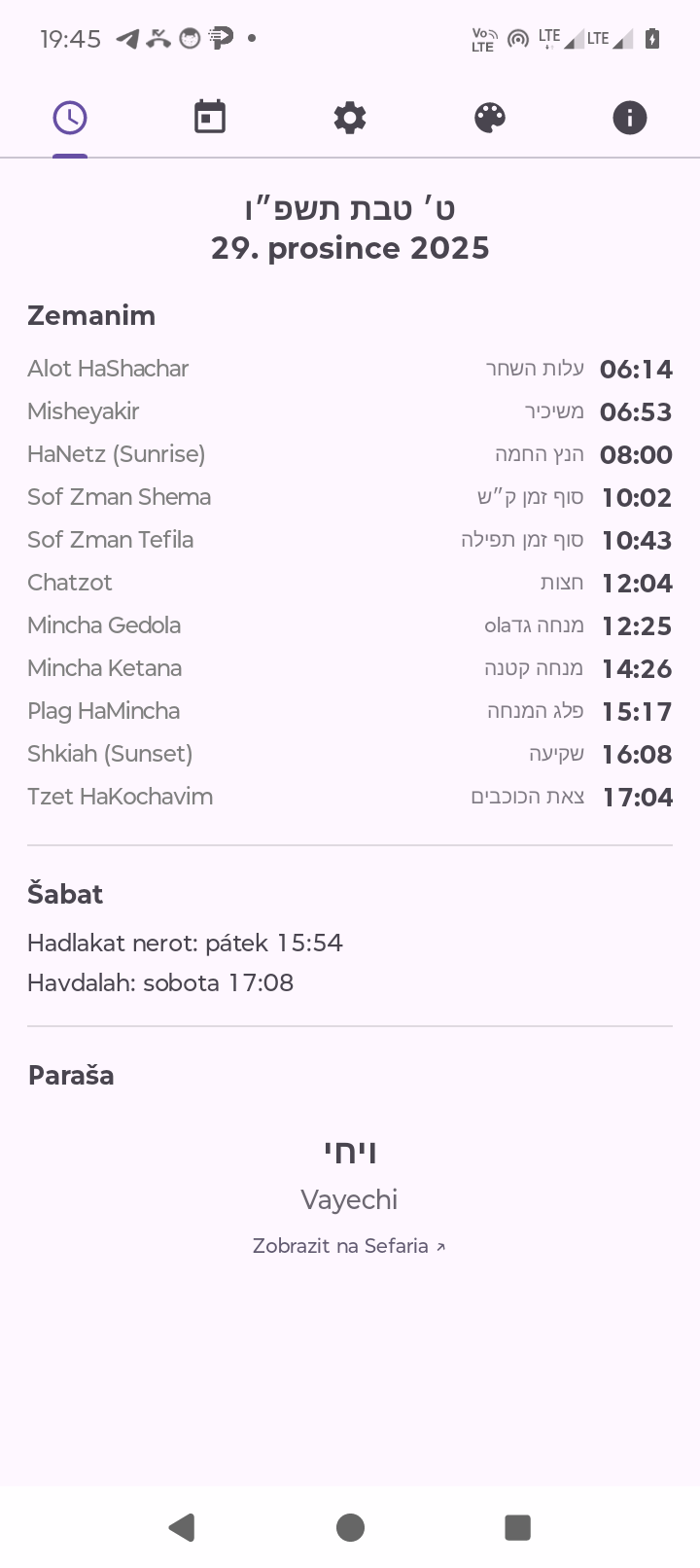 Zemanim - Halachic Times