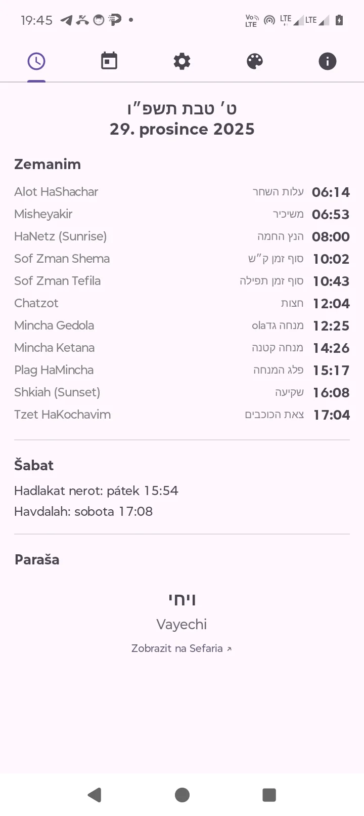 Zemanim - Halachic Times