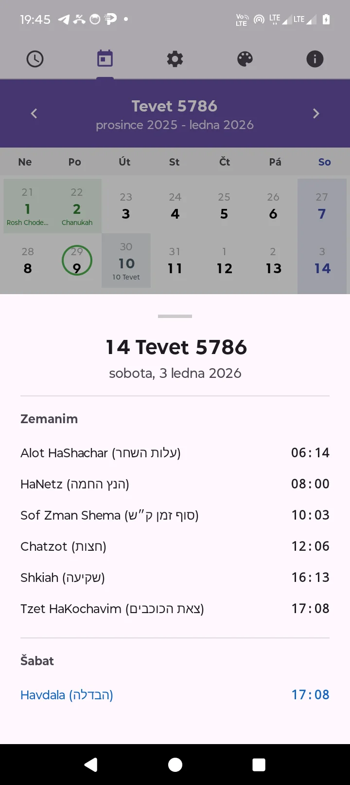 Calendar Date Details